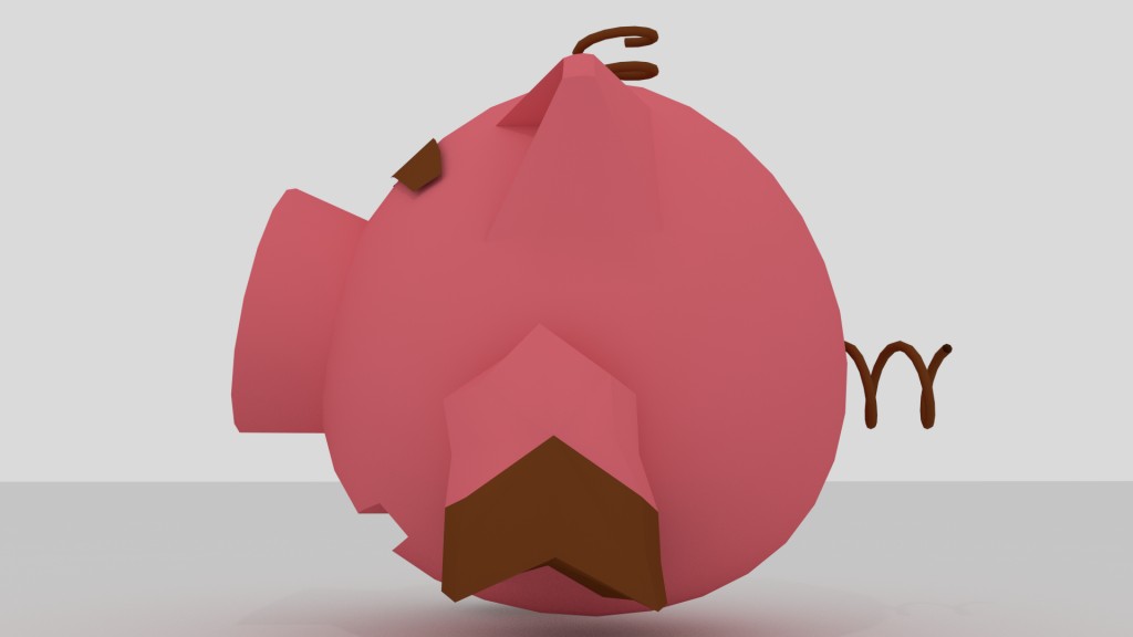 Low poly pig preview image 3